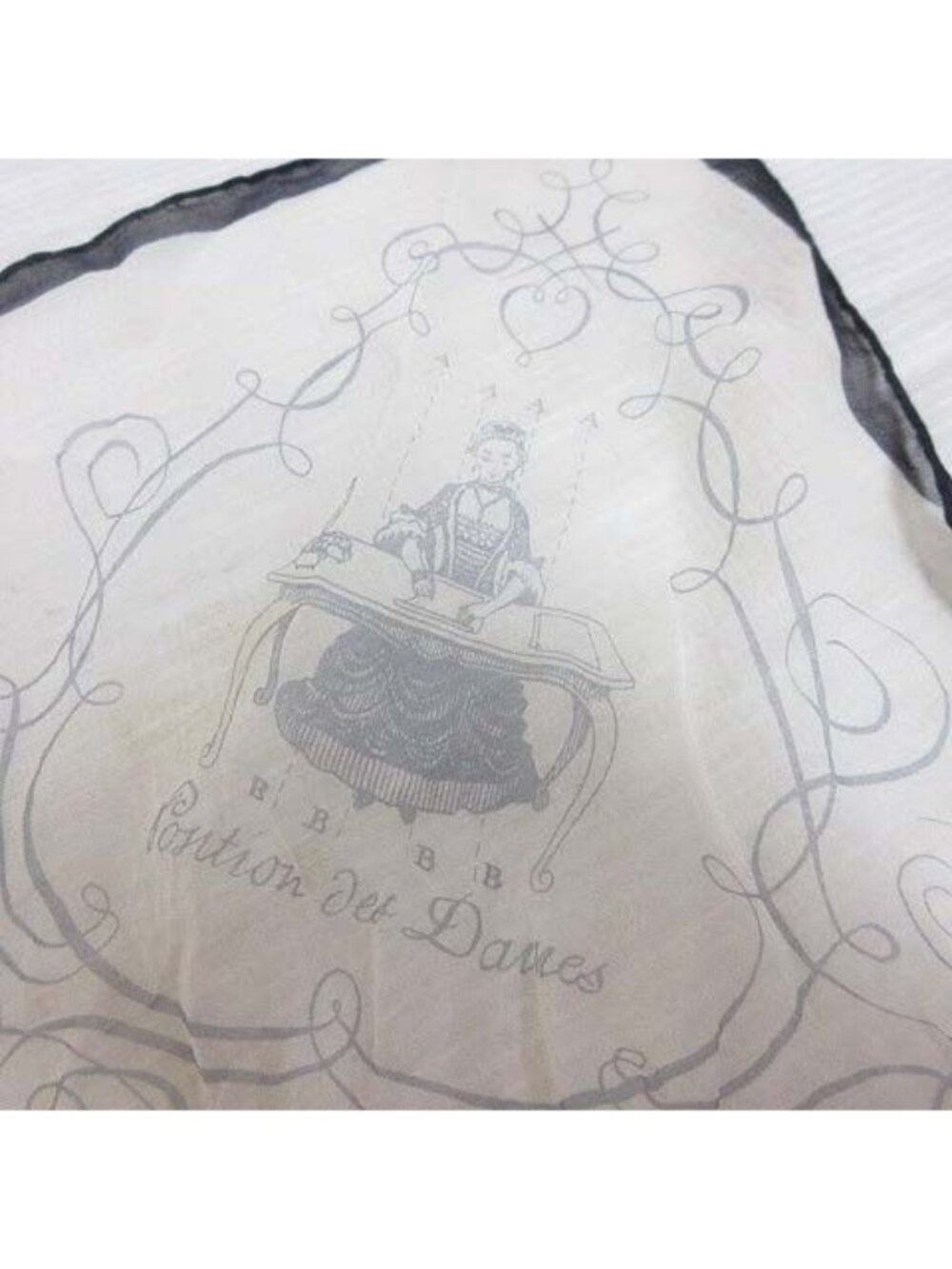 Hermes Gavroche 45 Book of Art L'art D'ecrire Silk Scarf Off White See Through - Picture 3 of 7